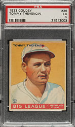 1933 R319 Goudey #36 Tommy Thevenow PSA EX 5