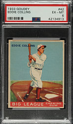 1933 R319 Goudey #42 Eddie Collins PSA EX-MT 6