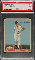 1933 R319 Goudey #43 Lew Fonseca PSA NM 7