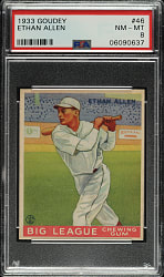 1933 R319 Goudey #46 Ethan Allen PSA NM-MT 8 - Highest Graded!