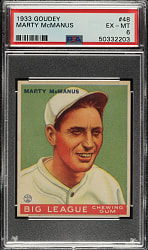 1933 R319 Goudey #48 Marty McManus PSA EX-MT 6