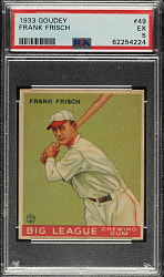 1933 R319 Goudey #49 Frank Frisch PSA EX 5