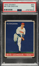 1933 R319 Goudey #65 Milton Gaston PSA NM 7