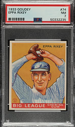 1933 R319 Goudey #74 Eppa Rixey PSA NM 7