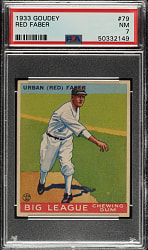 1933 R319 Goudey #79 Red Faber PSA NM 7
