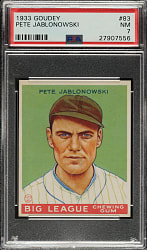 1933 R319 Goudey #83 Pete Jablonowski PSA NM 7
