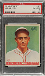 1933 R319 Goudey #90 Jess Petty PSA EX-MT 6