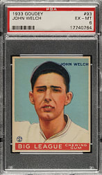 1933 R319 Goudey #93 John Welch PSA EX-MT 6