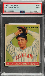 1933 R319 Goudey #96 Willis Hudlin PSA NM 7