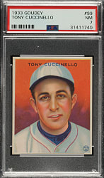 1933 R319 Goudey #99 Tony Cuccinello PSA NM 7