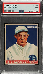 1933 R319 Goudey #100 George Uhle PSA NM 7