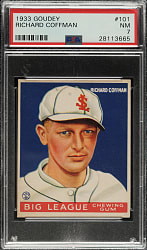 1933 R319 Goudey #101 Dick Coffman PSA NM 7