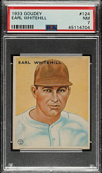 1933 R319 Goudey #124 Earl Whitehill PSA NM 7