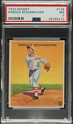 1933 R319 Goudey #129 Harold Schumacher PSA NM 7