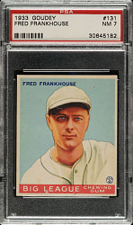 1933 R319 Goudey #131 Fred Frankhouse PSA NM 7