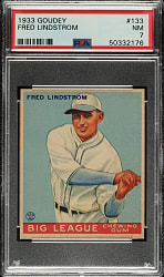 1933 R319 Goudey #133 Fred Lindstrom PSA NM 7