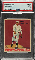1933 R319 Goudey #137 Red Lucas PSA NM 7 (MBA Silver Diamond)
