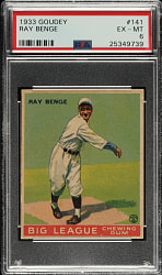 1933 R319 Goudey #141 Ray Benge PSA EX-MT 6