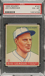 1933 R319 Goudey #147 Leo Durocher PSA EX-MT 6