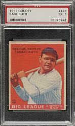 1933 R319 Goudey #149 Babe Ruth PSA EX 5