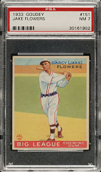 1933 R319 Goudey #151 Jake Flowers PSA NM 7