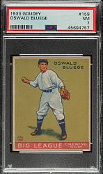 1933 R319 Goudey #159 Ossie Bluege PSA NM 7