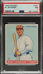 1933 R319 Goudey #161 Al Spohrer PSA NM 7