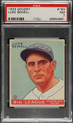 1933 R319 Goudey #163 Luke Sewell PSA NM 7