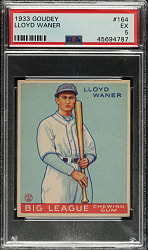 1933 R319 Goudey #164 Lloyd Waner PSA EX 5