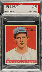 1933 R319 Goudey #167 Jack Russell PSA NM 7