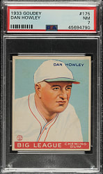 1933 R319 Goudey #175 Dan Howley PSA NM 7