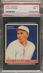 1933 R319 Goudey #176 John Ogden PSA NM 7