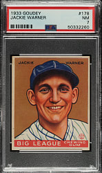 1933 R319 Goudey #178 Jackie Warner PSA NM 7