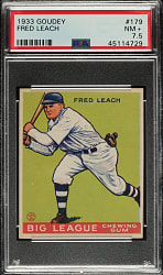 1933 R319 Goudey #179 Freddy Leach PSA NM+ 7.5
