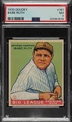 1933 R319 Goudey #181 Babe Ruth PSA NM 7