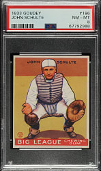 1933 R319 Goudey #186 John Schulte PSA NM-MT 8