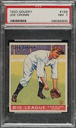 1933 R319 Goudey #189 Joe Cronin PSA NM 7