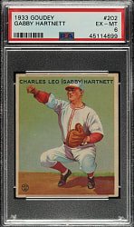 1933 R319 Goudey #202 Gabby Hartnett PSA EX-MT 6