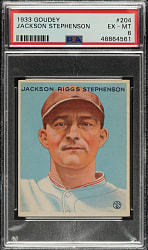1933 R319 Goudey #204 Jackson Stephenson PSA EX-MT 6