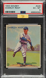 1933 R319 Goudey #226 Charlie Root PSA EX-MT 6 (MBA Gold Diamond)