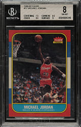 1986-1987 Fleer Basketball #57 Michael Jordan Rookie BGS NM-MT 8