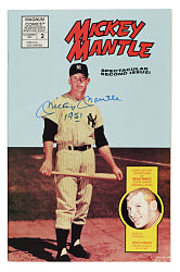 Mickey Mantle Signed "Mickey Mantle" #2 Comic Book with "1951" Inscription - JSA