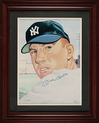 1953 Topps Mickey Mantle Signed Limited-Edition Lithograph By Gerry Dvorak - JSA