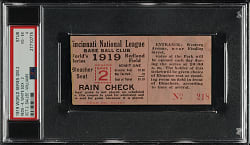 1919 Cincinnati Reds (vs. Chicago White Sox) World Series Game 2 Ticket Stub PSA VG-EX 4 - 1 of 2 - Highest Graded!