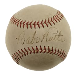 Babe Ruth Single-Signed Baseball - JSA