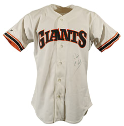 1989 Will Clark San Francisco Giants Signed Game-Used Home Jersey