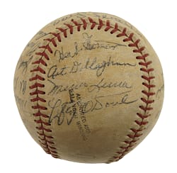 1952 San Diego Padres Team-Signed Baseball with Herb Gorman and Lefty O'Doul