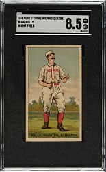 1887 N284 Buchner Gold Coin Mike "King" Kelly Right Field SGC NM/MT+ 8.5 - 1 of 1 - Highest Graded!