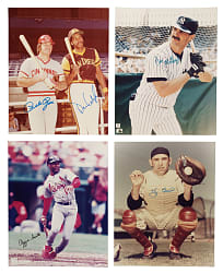 Hall of Famers and Stars Signed Photograph Collection (28) Including Pete Rose and Yogi Berra