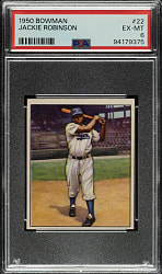 1950 Bowman #22 Jackie Robinson PSA EX-MT 6